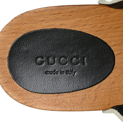 Gucci Calfskin Bamboo Horsebit Clogs 41 Mystic White 7 of 9