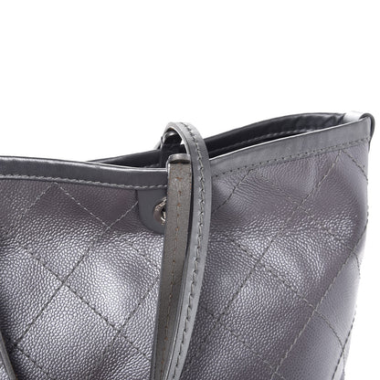 Chanel Metallic Grained Calfskin Shopping Fever Tote Silver 9 of 12