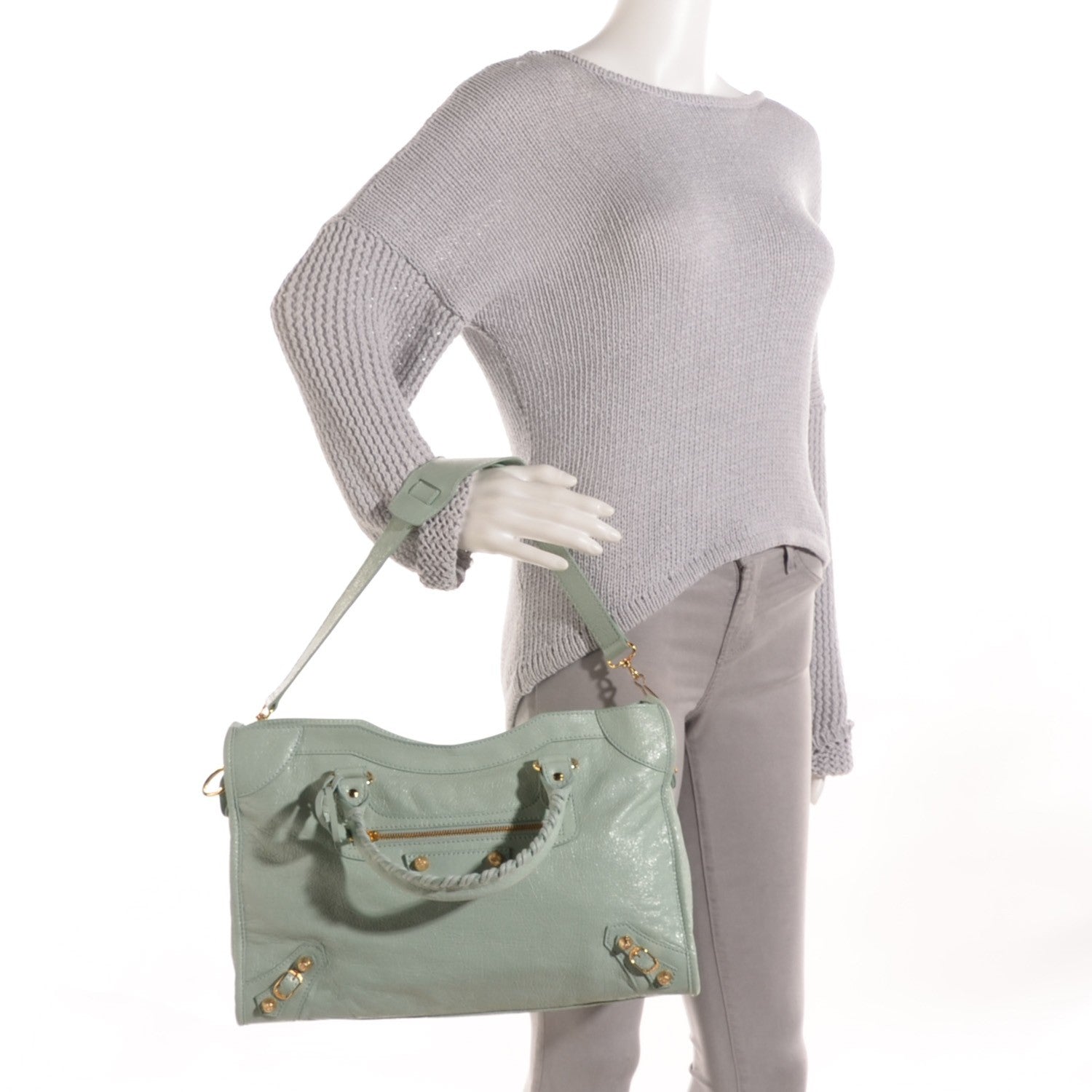Balenciaga Agneau Giant 12 Gold Hardware City Vert Jade 2 of 7