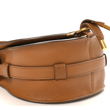 Chloe Grained Calfskin Small Marcie Saddle Bag Tan 8 of 10