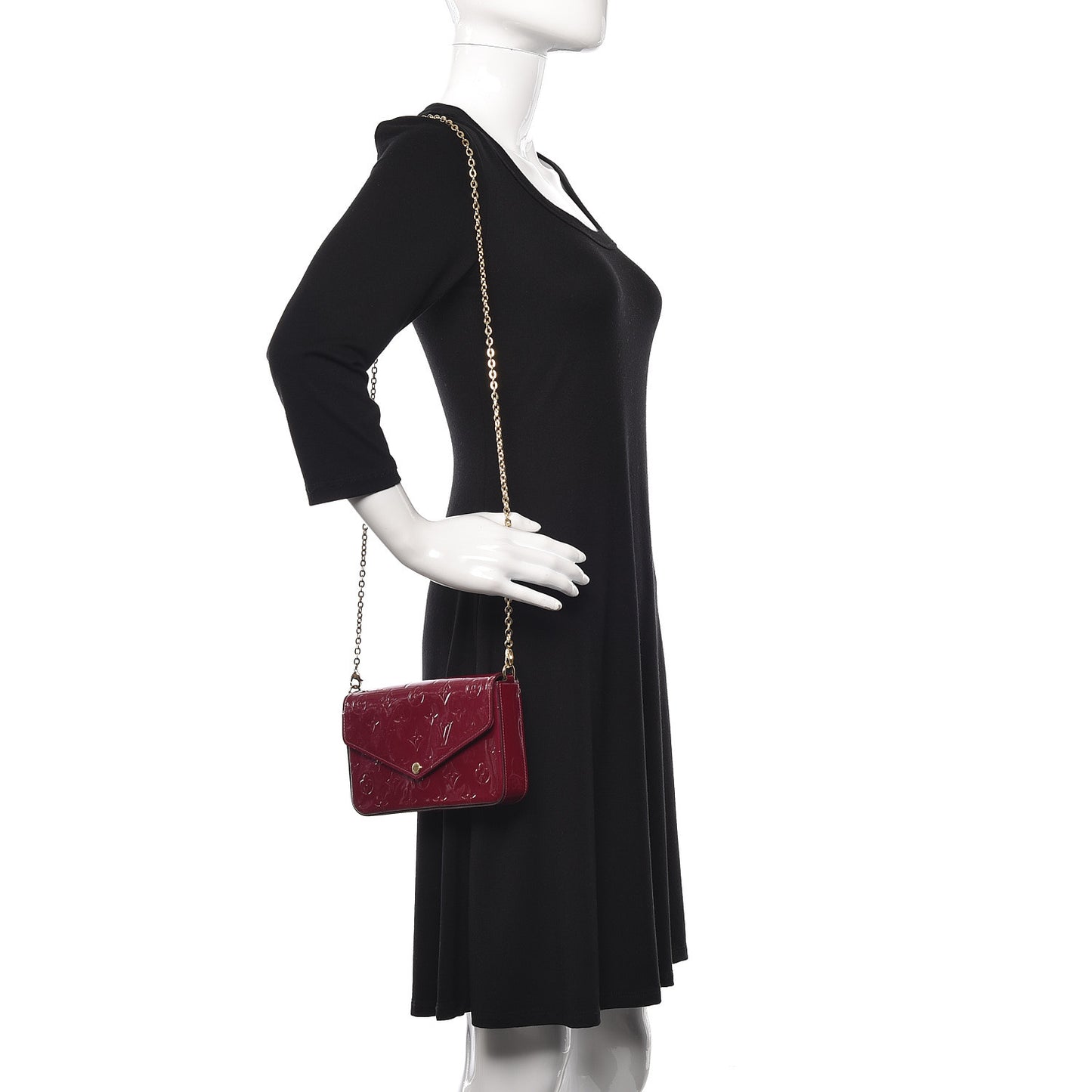 Vernis Felicie Chain Wallet Magenta