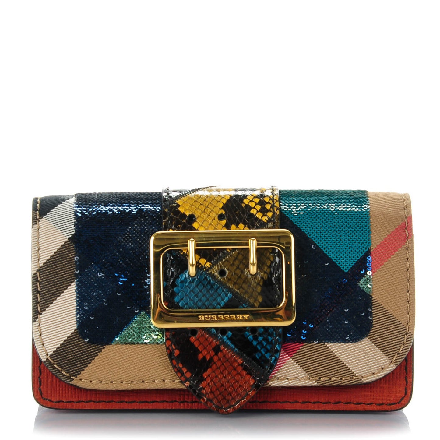 House Check Python Sequin Peregrine Patchwork Shoulder Bag Multicolor