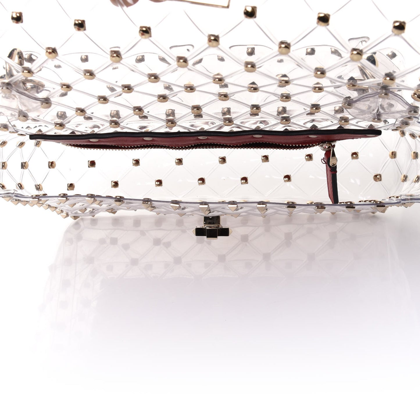 PVC Medium Rockstud Spike Shoulder Bag