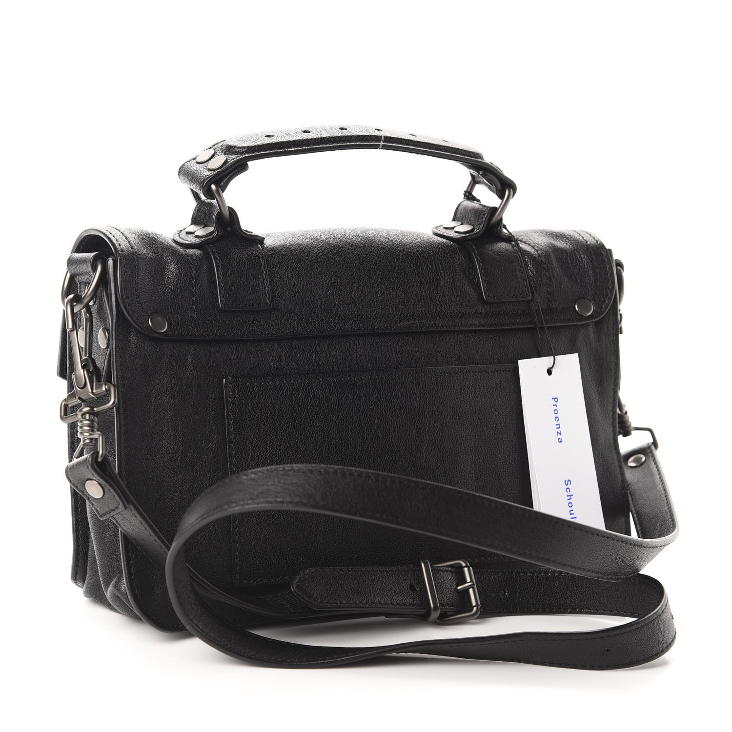 Proenza Schouler Lambskin Tiny PS1 Satchel Black 3 of 11