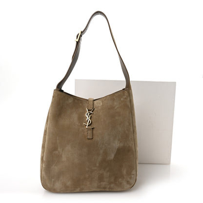 Saint Laurent Suede Large Le 5 A 7 Soft Hobo Golden Leaf 11 of 11