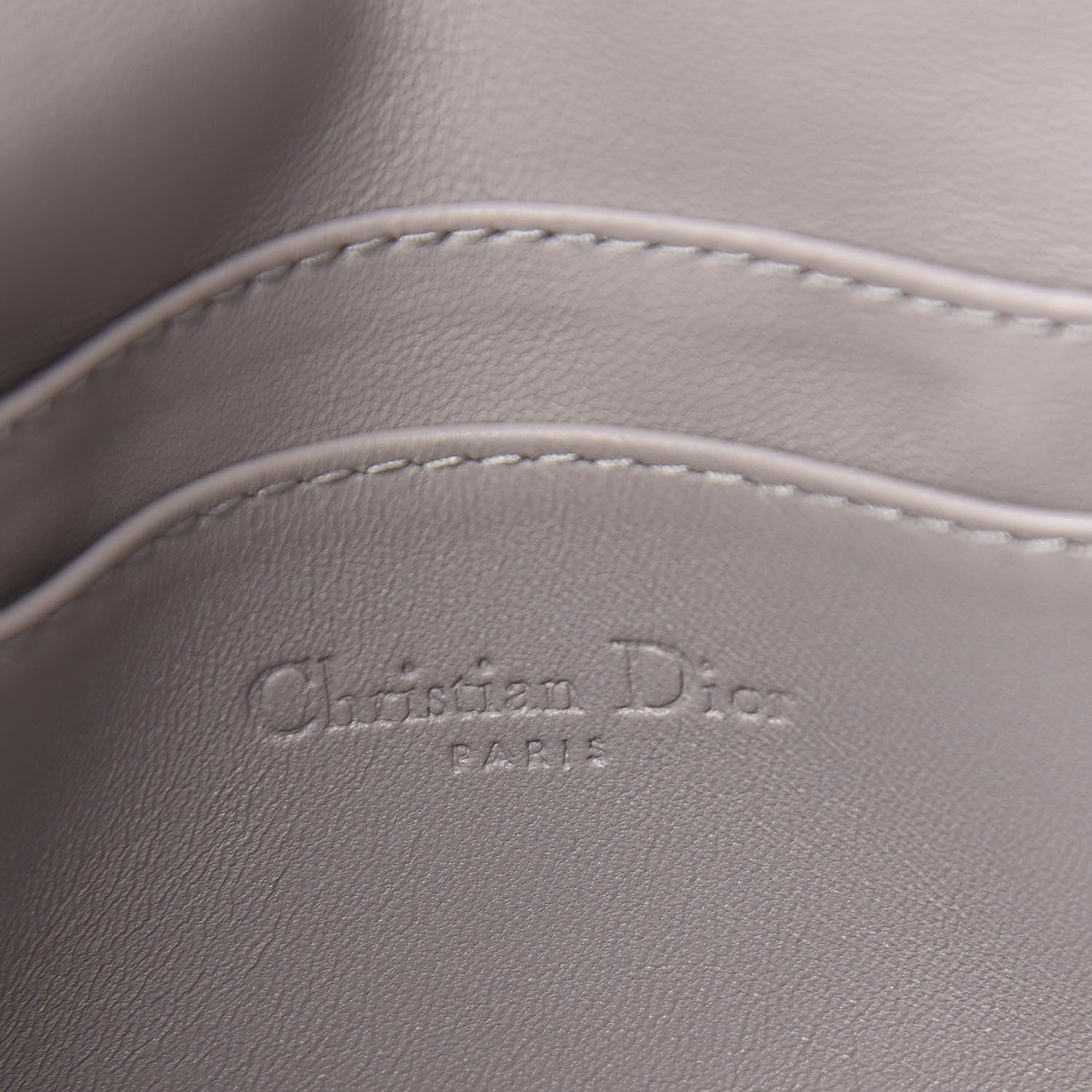 Christian Dior Lambskin Cannage Lady Dior Pochette Grey 6 of 9