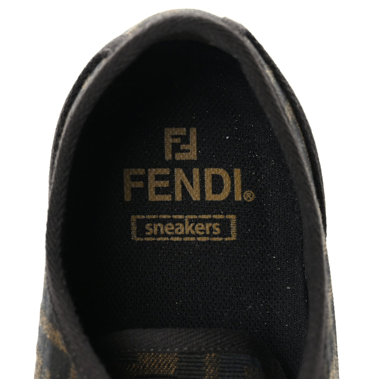 Fabric Jacquard FF Womens Domino Low Top Sneakers 40 Tobacco