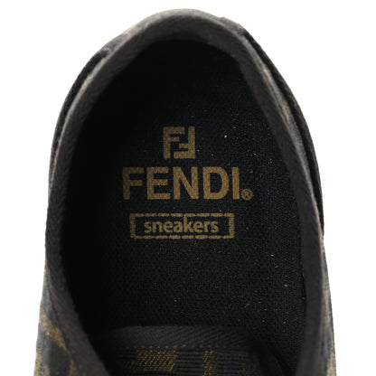 Fendi Fabric Jacquard FF Womens Domino Low Top Sneakers 40 Tobacco 7 of 8