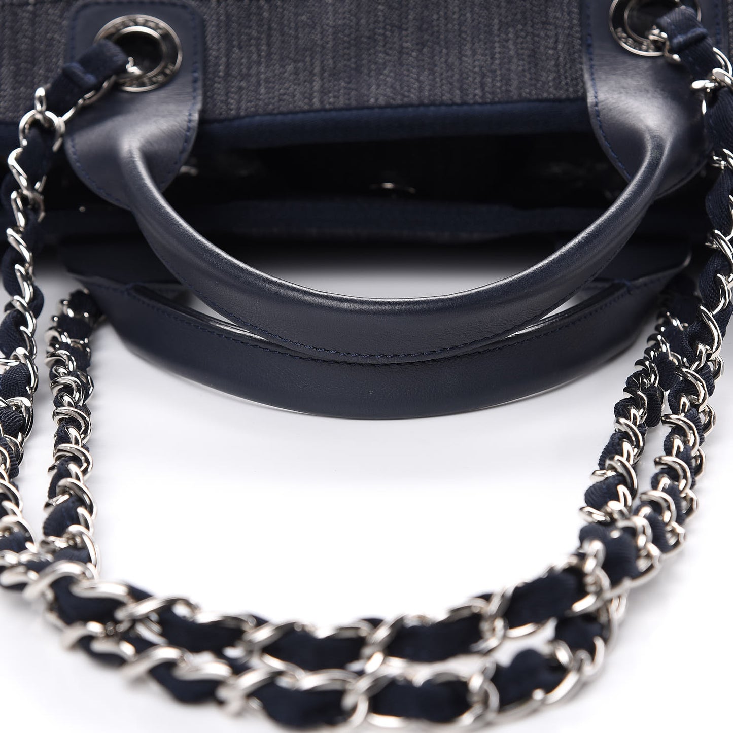 Denim Large Deauville Tote Dark Blue