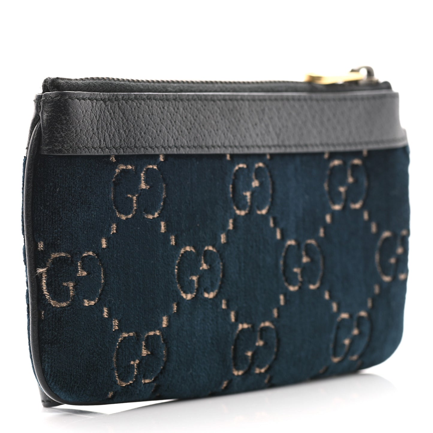 Velvet GG Monogram Textured Calfskin Web Smartphone Case Blue Beige Black