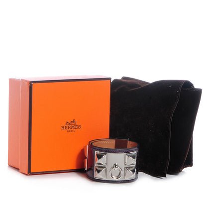 Hermes Shiny Alligator Collier De Chien CDC Bracelet Small Amethyst 8 of 8