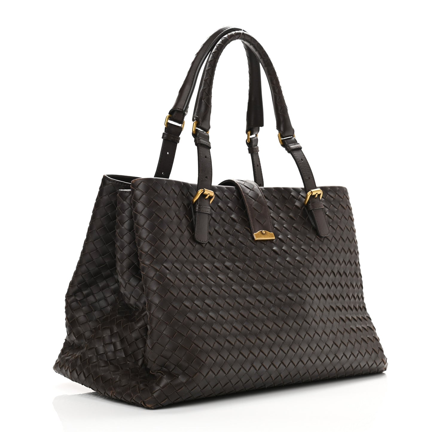 Nappa Intrecciato Medium Roma Tote Moro