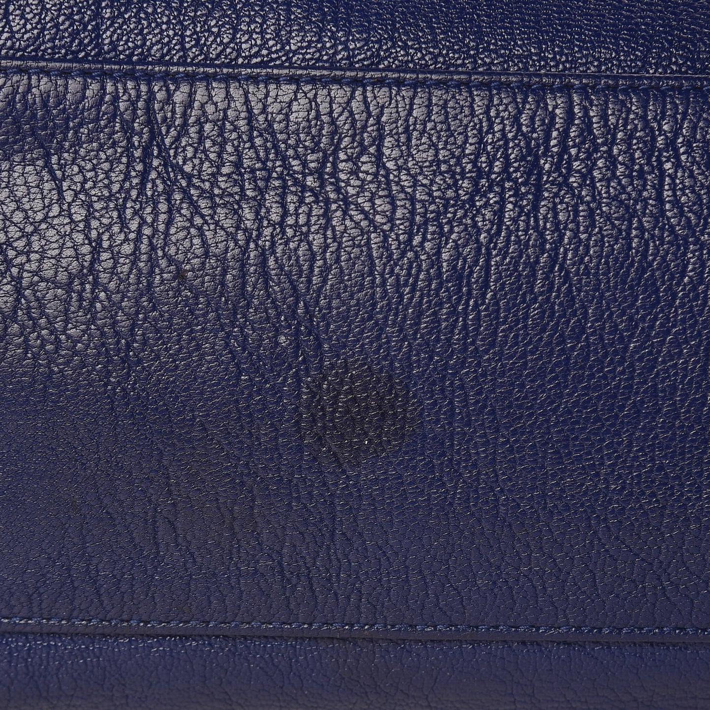 Chevre Gold Metallic Edge Hardware City Bleu Roi