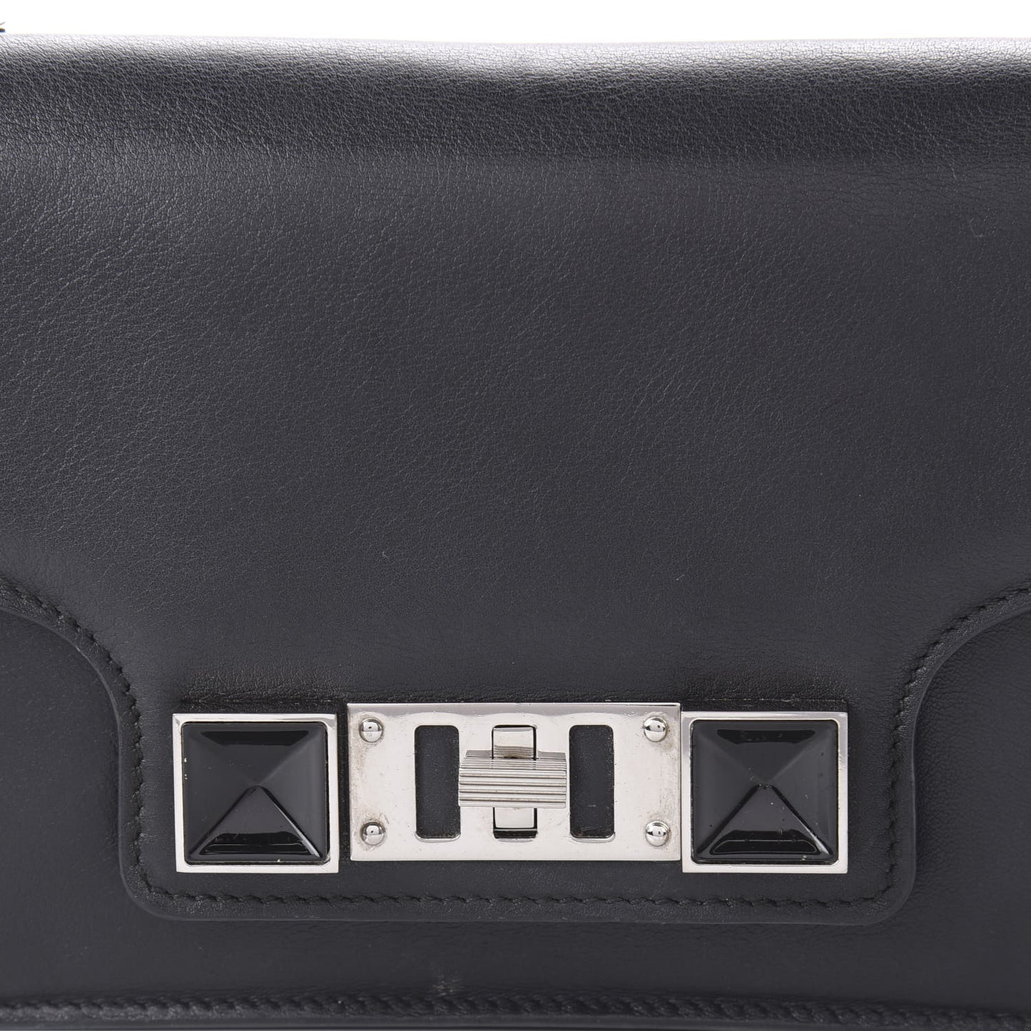 Smooth Calfskin PS11 Chain Wallet Black