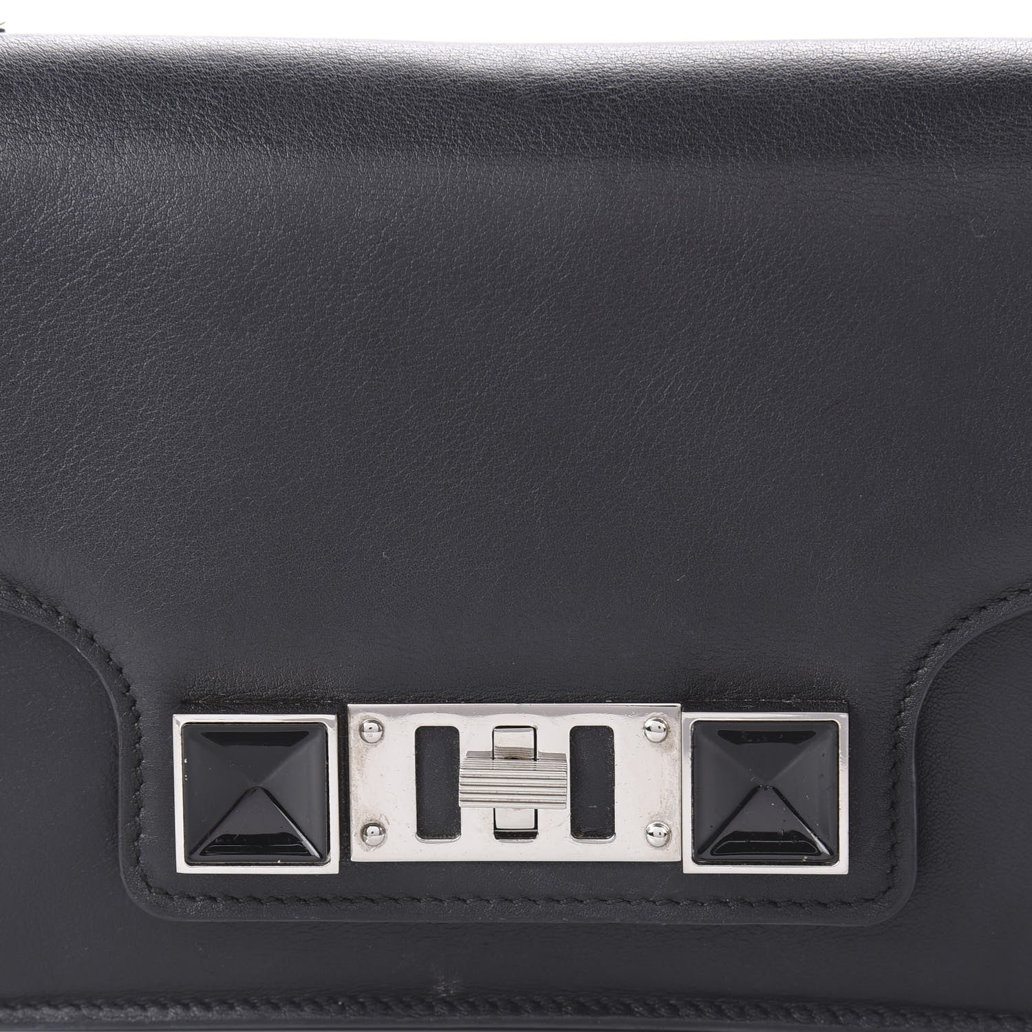 Proenza Schouler Smooth Calfskin PS11 Chain Wallet Black 9 of 11