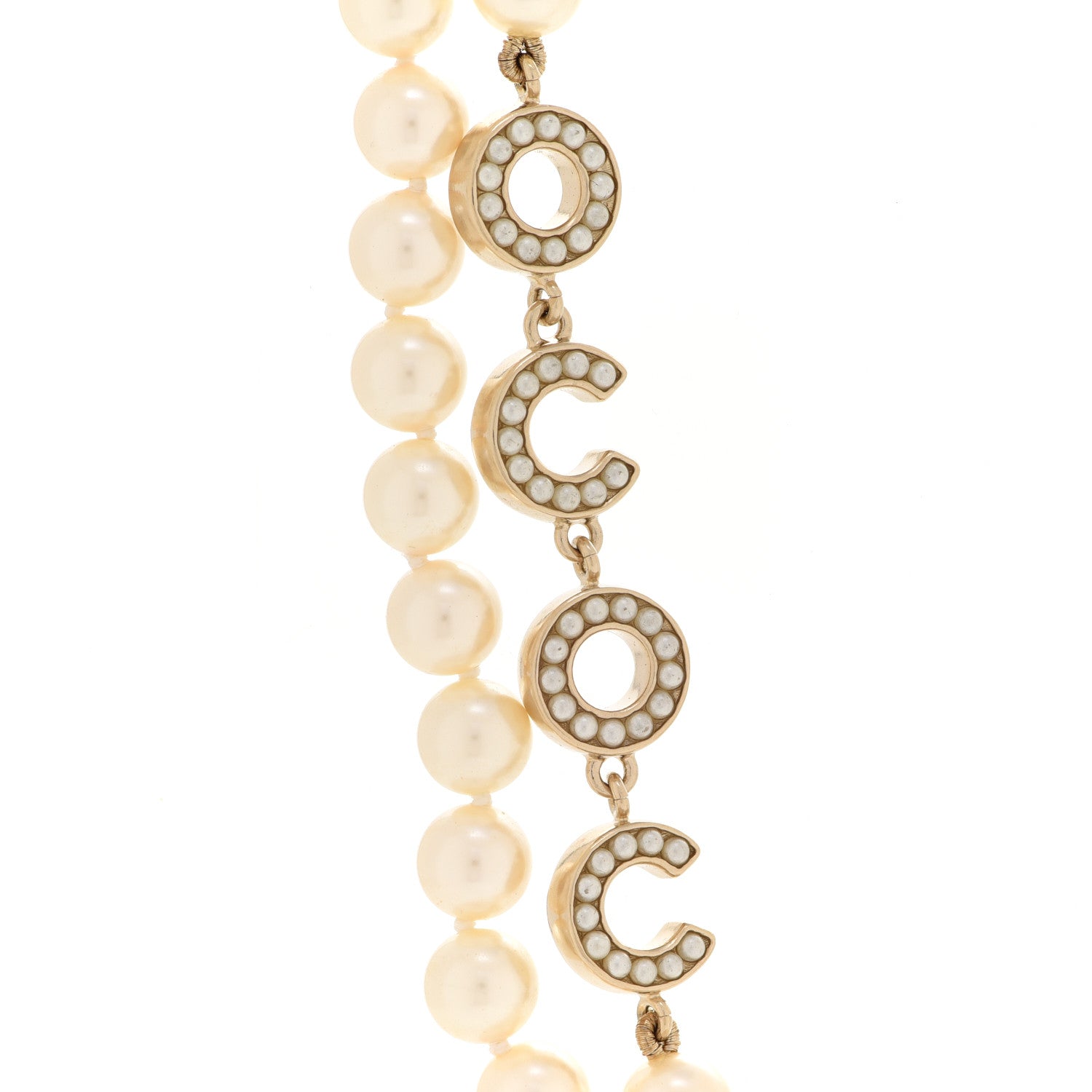 Chanel Pearl CC Coco Necklace Gold 4 of 5
