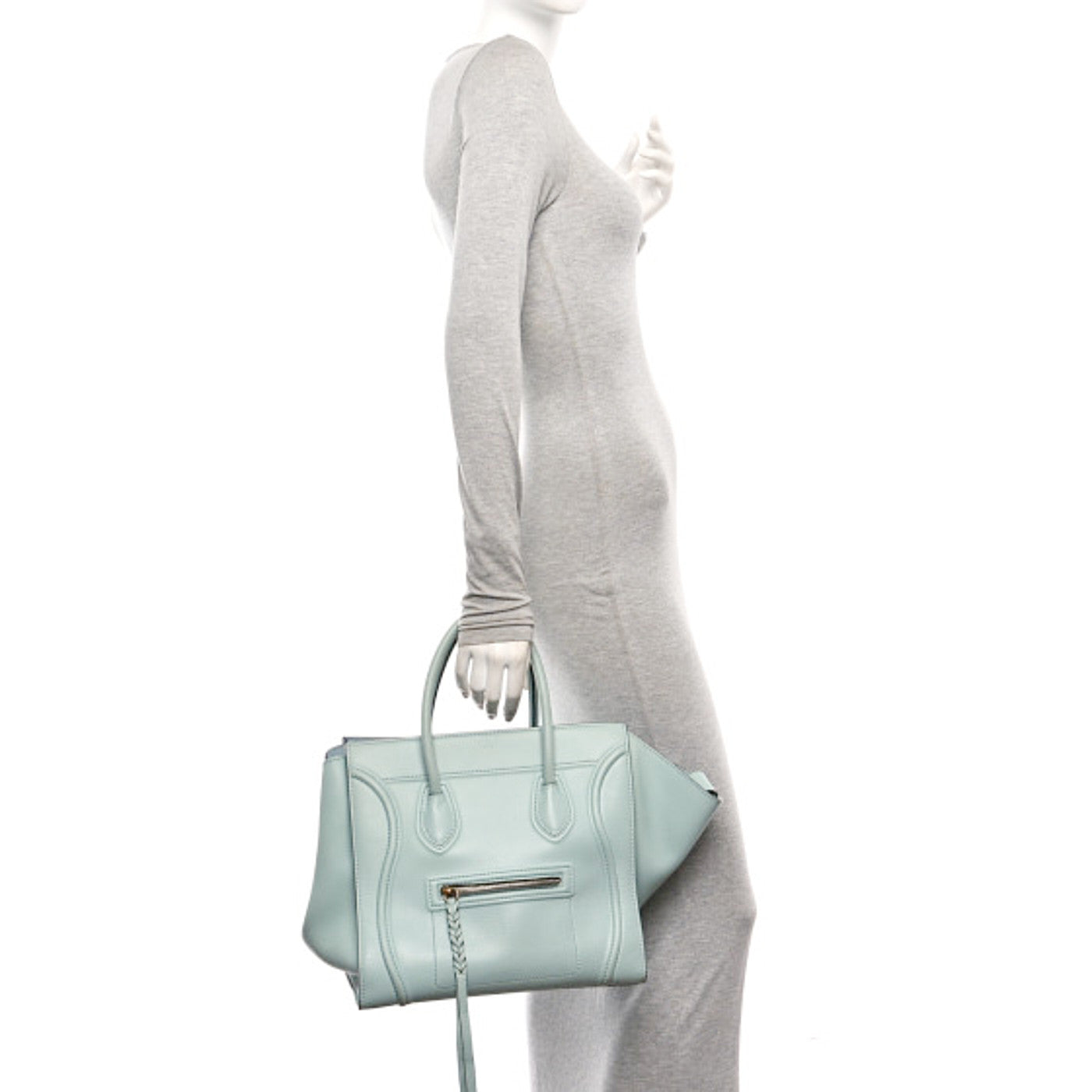 Celine Supple Calfskin Medium Phantom Luggage Glacier 2 of 9