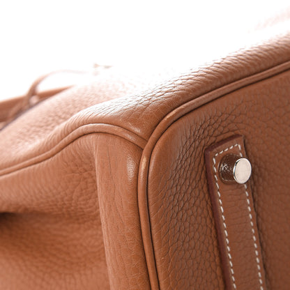 Hermes Taurillon Clemence Birkin 35 Gold 8 of 12