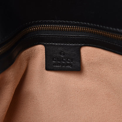 Gucci Calfskin Matelasse Studded Medium GG Marmont Shoulder Bag Black 6 of 12