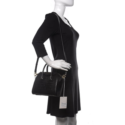 Givenchy Calfskin Crocodile Embossed Mini Antigona Black 2 of 10