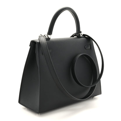 Hermes Epsom Kelly Sellier 25 Black 2 of 7