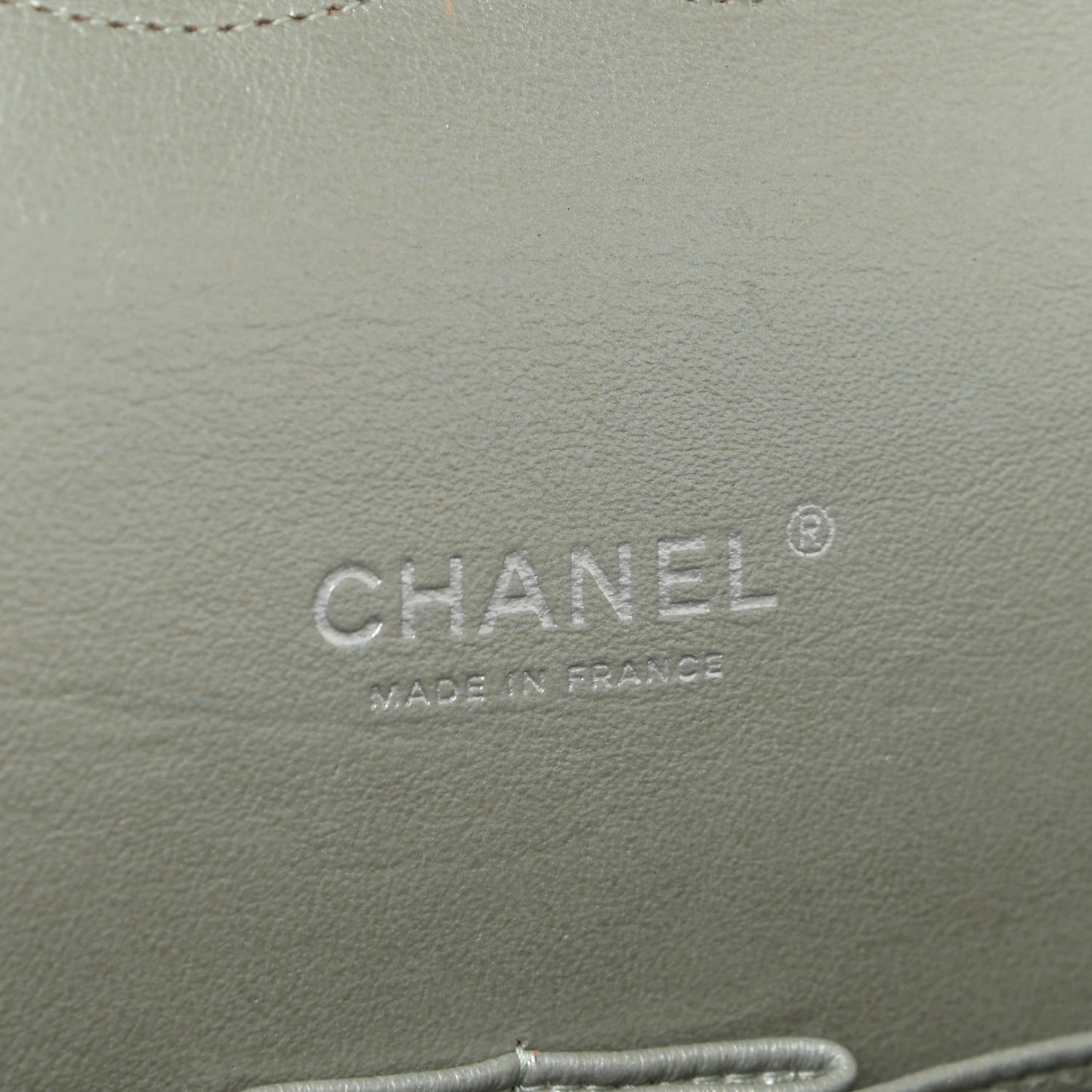 Metallic Lambskin Quilted Maxi Double Flap Green