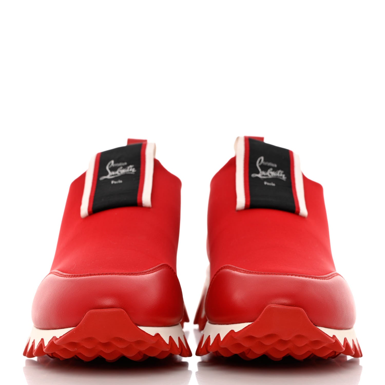 Christian Louboutin Neoprene Tiketa Flat Sneakers 38.5 Red 2 of 8
