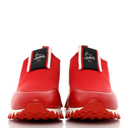 Christian Louboutin Neoprene Tiketa Flat Sneakers 38.5 Red 2 of 8
