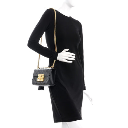 Gucci Guccissima Small Padlock Shoulder Bag Black 3 of 9