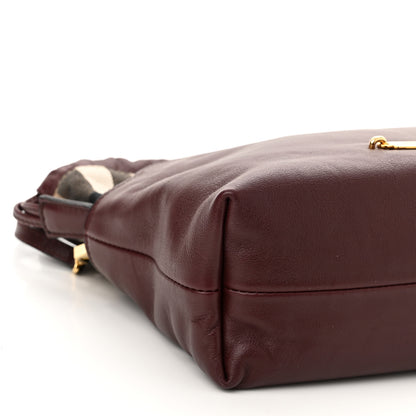 Burberry Calfskin House Check Little Crush Deep Claret 8 of 9