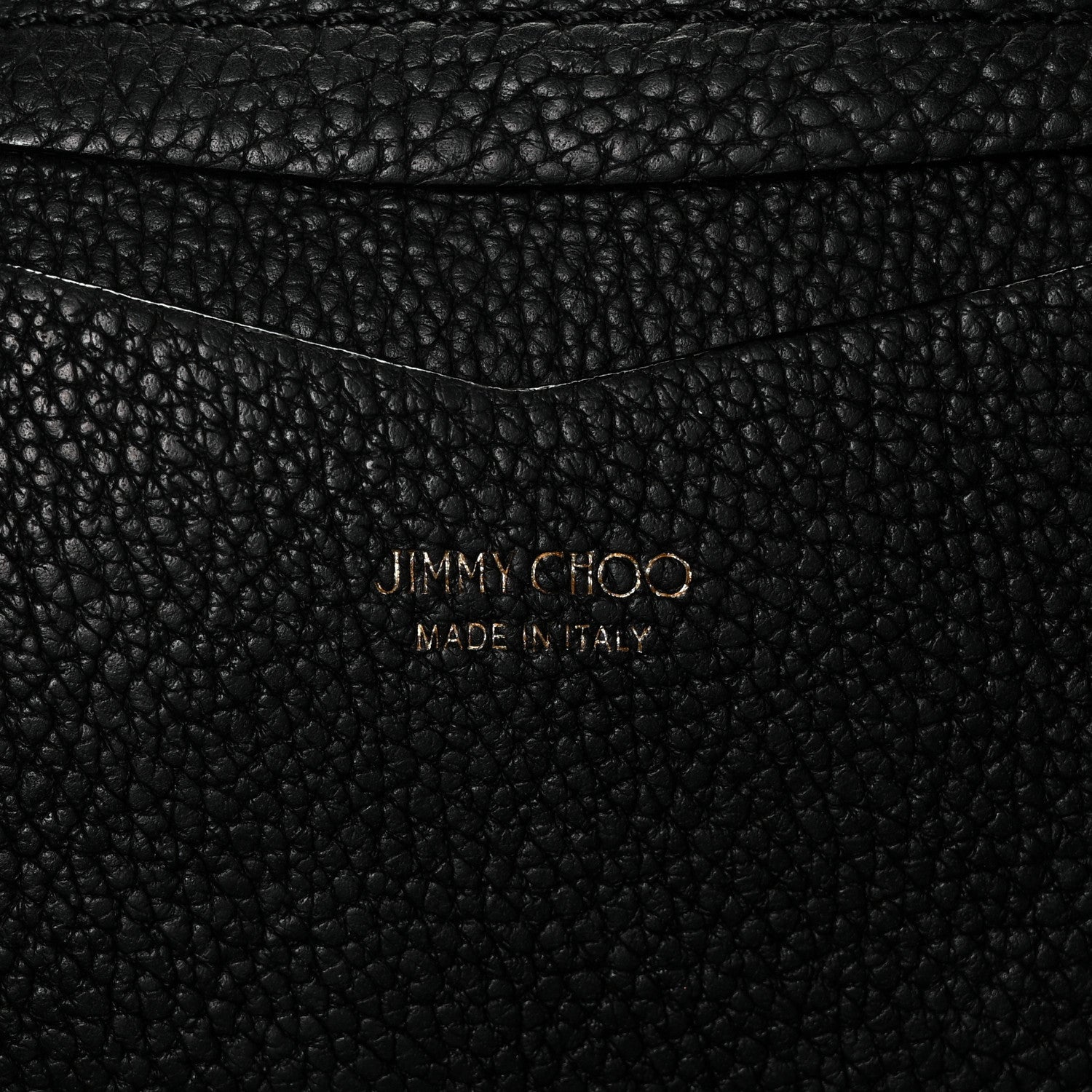 Jimmy Choo Grained Calfskin Logo Strap Tote Black 6 of 9