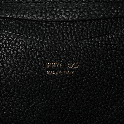 Jimmy Choo Grained Calfskin Logo Strap Tote Black 6 of 9