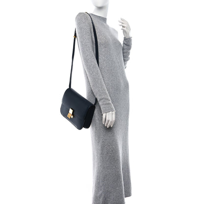 Celine Box Calfskin Medium Classic Box Flap Bag Navy 2 of 8