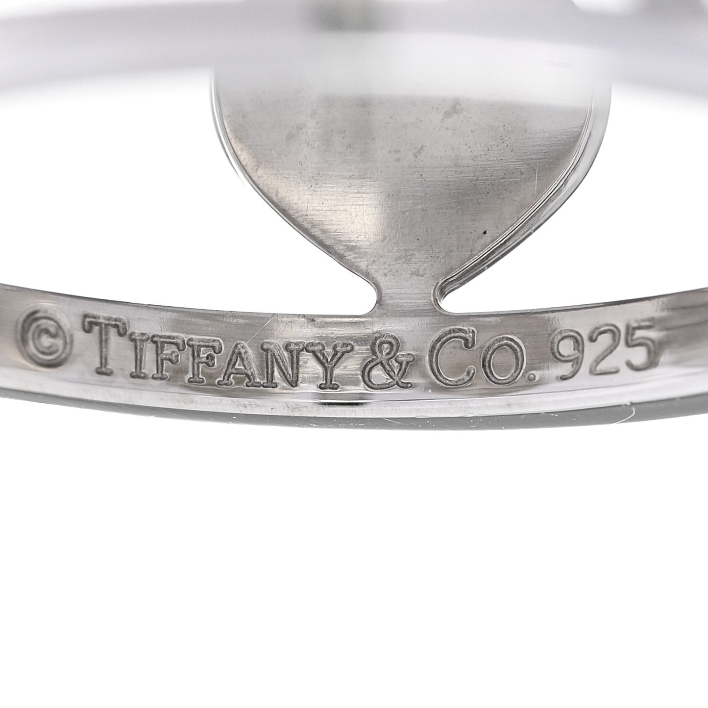 Sterling Silver Heart Stencil Band Ring 53 6.5