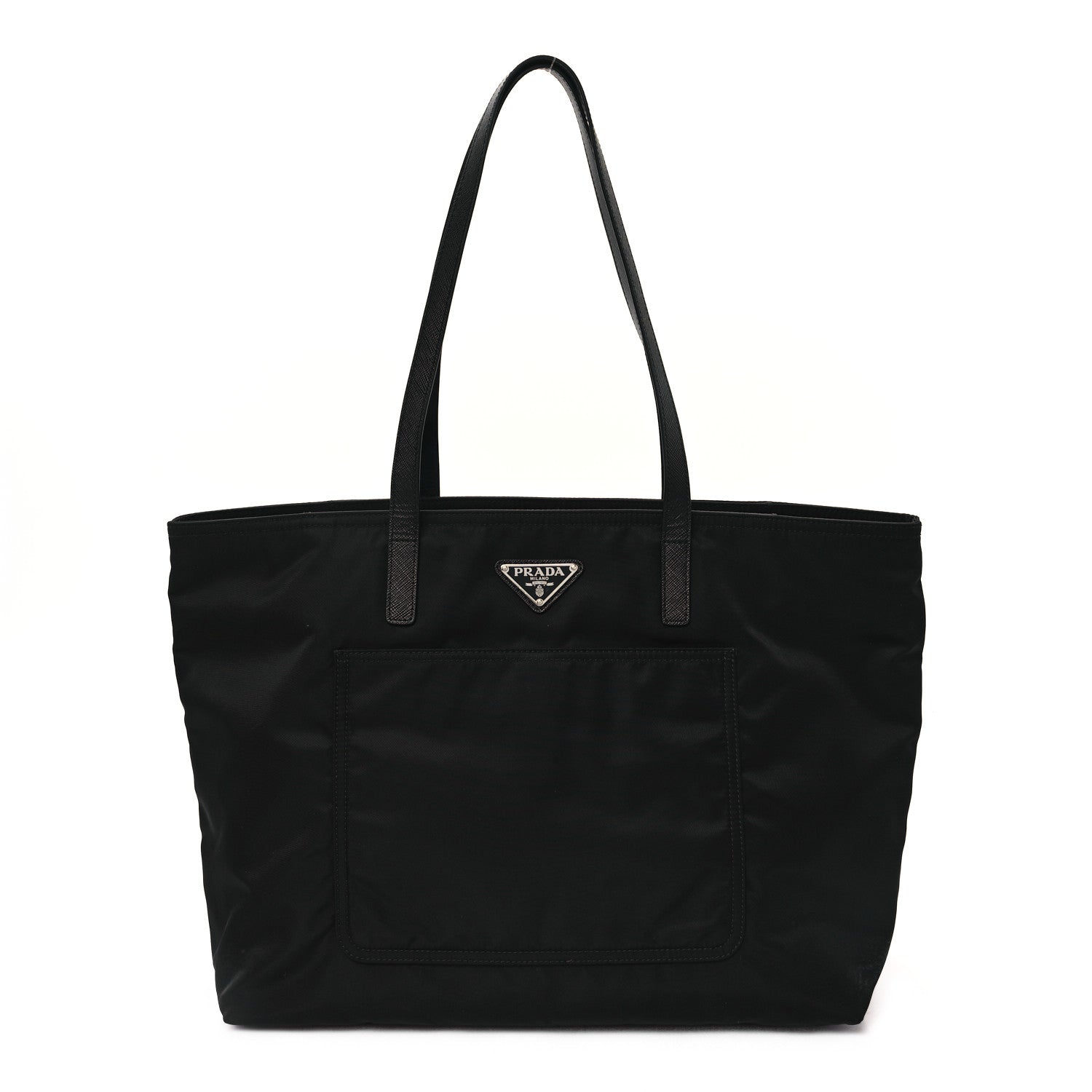 Prada Tessuto Nylon Saffiano Shopping Tote Black 1 of 10