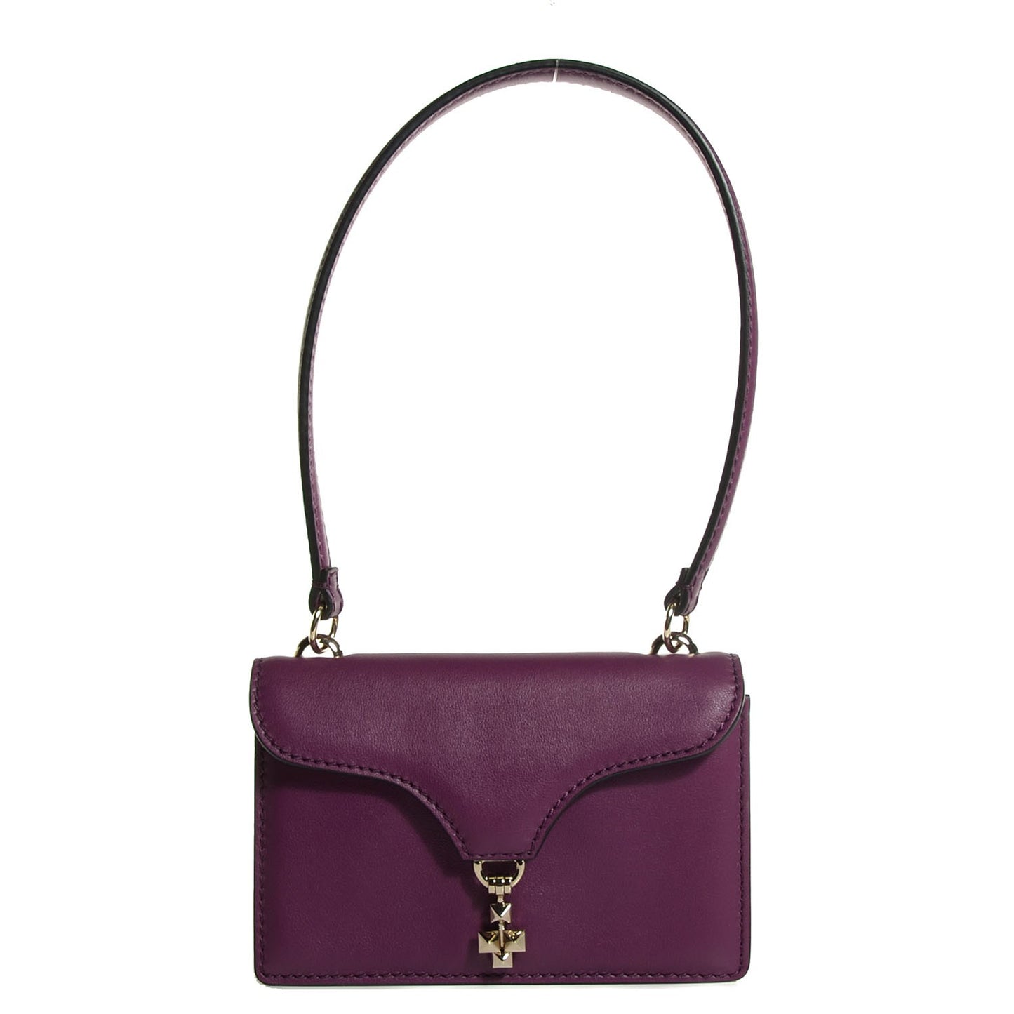 Vitello Rockstud Band Flap Rubin