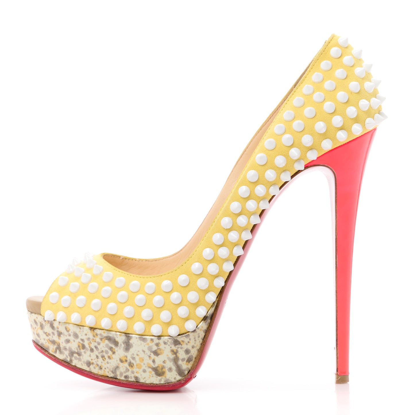 Veau Velours Lady Peep Spikes 150 Pumps 39.5 Sun