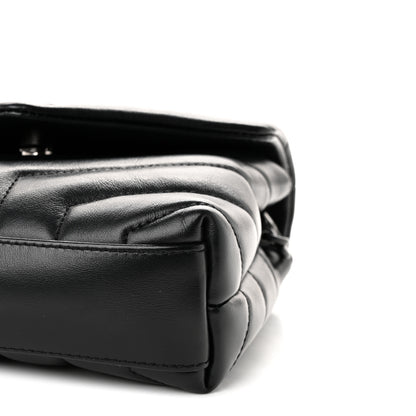 Saint Laurent Calfskin Y Quilted Monogram Monochrome Toy Loulou Crossbody Bag Black 10 of 10