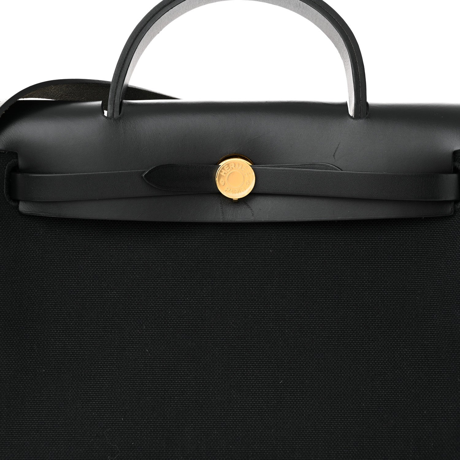 Hermes Military Toile Vache Hunter Herbag Zip Retourne 31 PM Black 9 of 12
