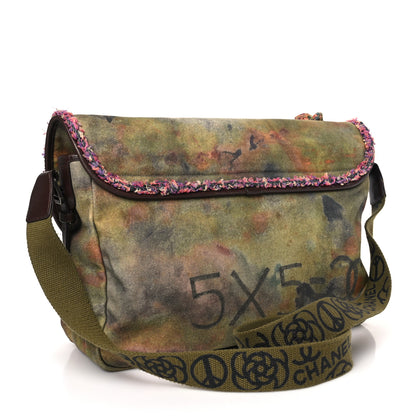 Chanel Washed Toile Large Graffiti On The Pavements Messenger Khaki Multicolor 3 of 9