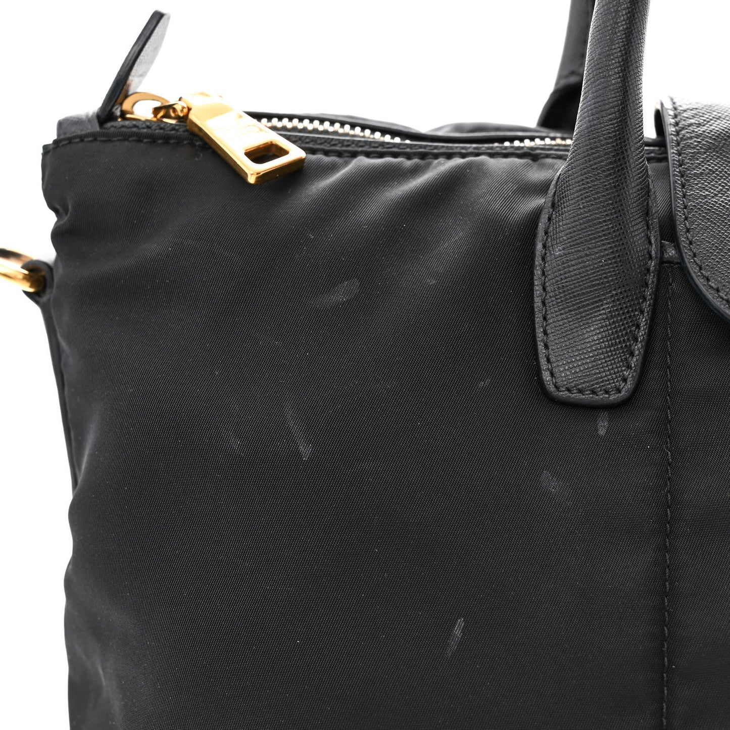 Tessuto Nylon Saffiano Tote Black