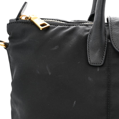 Prada Tessuto Nylon Saffiano Tote Black 12 of 12