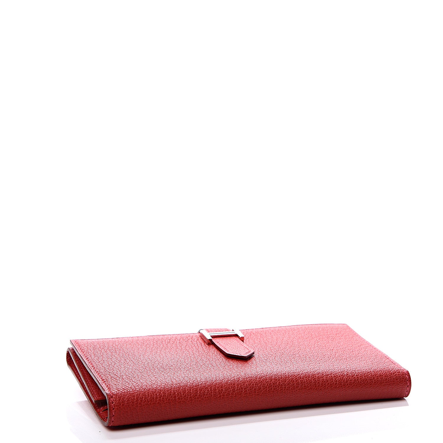 Hermes Chevre Mysore Bearn Gusset Wallet Rouge Garance 3 of 8