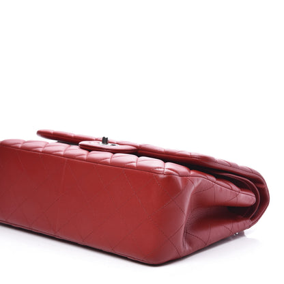 Chanel Lambskin Quilted Jumbo Double Flap Red 6 of 14