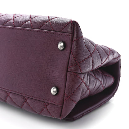 Chanel Caviar Quilted Small Coco Handle Flap Burgundy 12 of 12