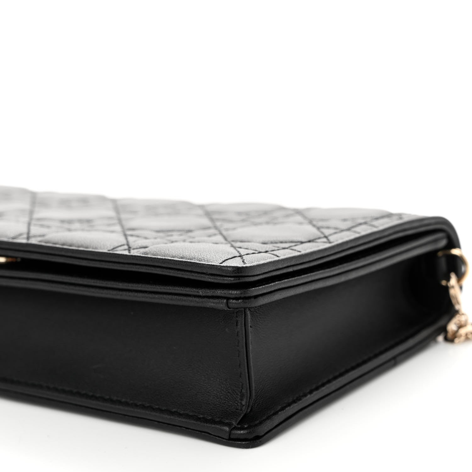 Christian Dior Lambskin Cannage Lady Dior Pouch Black 10 of 10