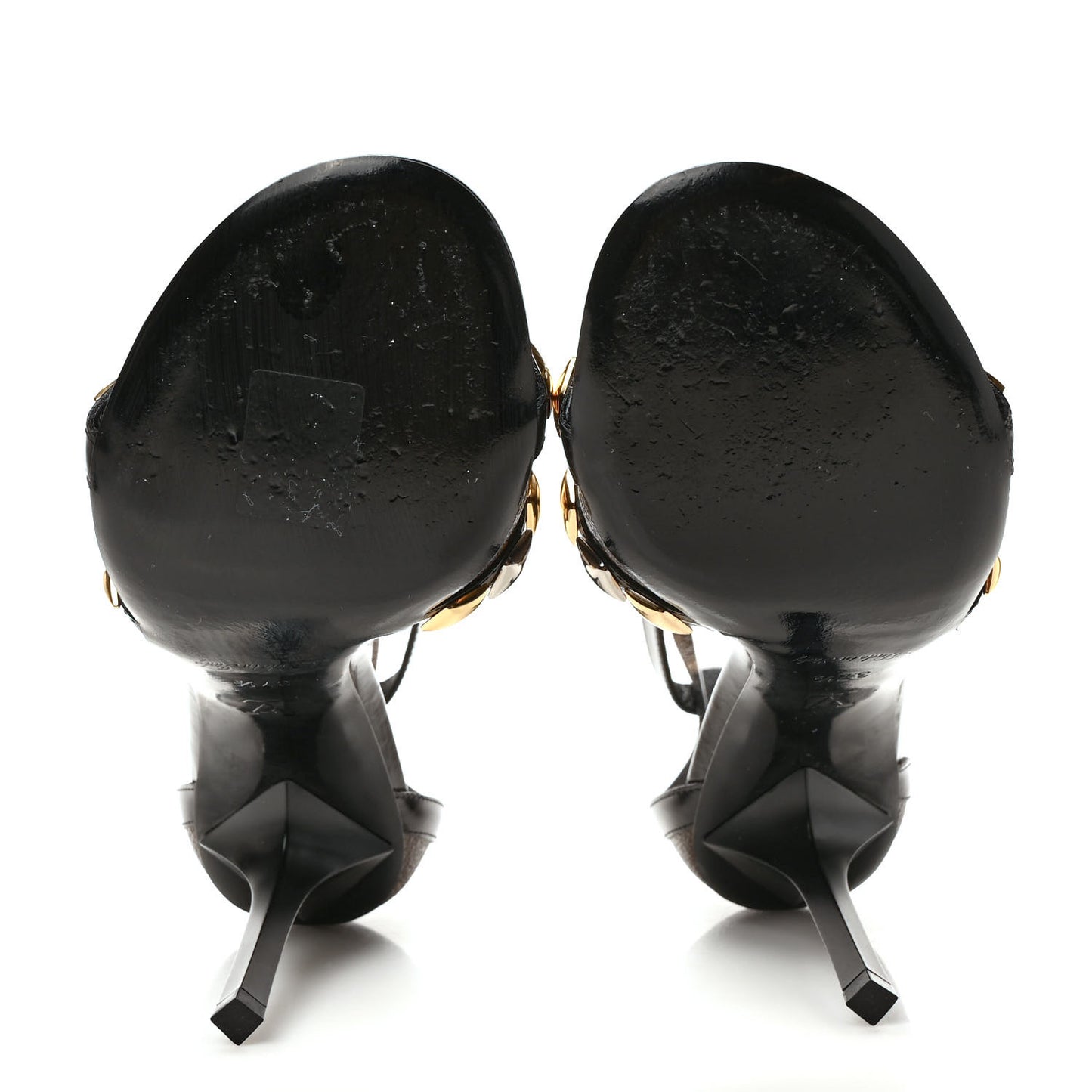 Calfskin Monogram Eldorado Sandals 37.5 Black