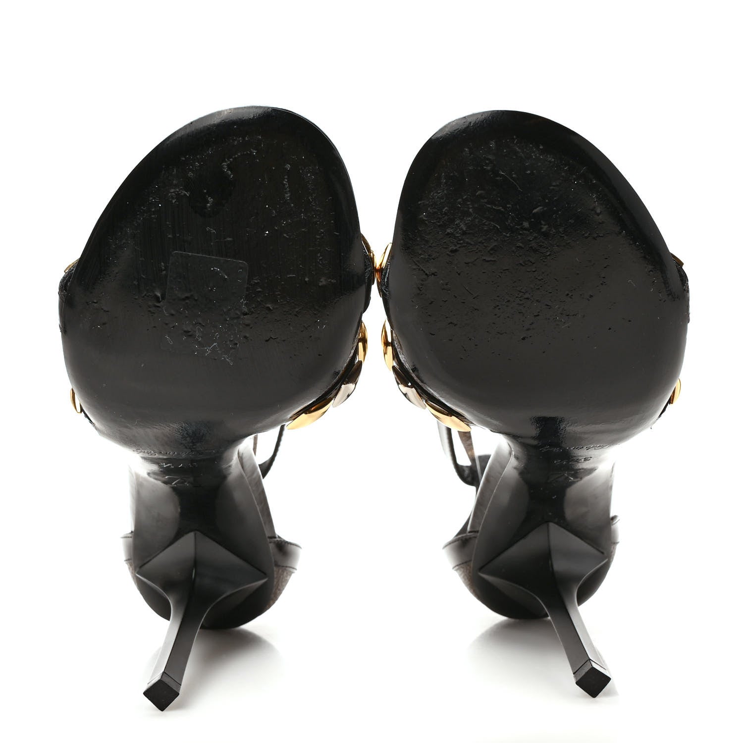 Louis Vuitton Calfskin Monogram Eldorado Sandals 37.5 Black 5 of 8