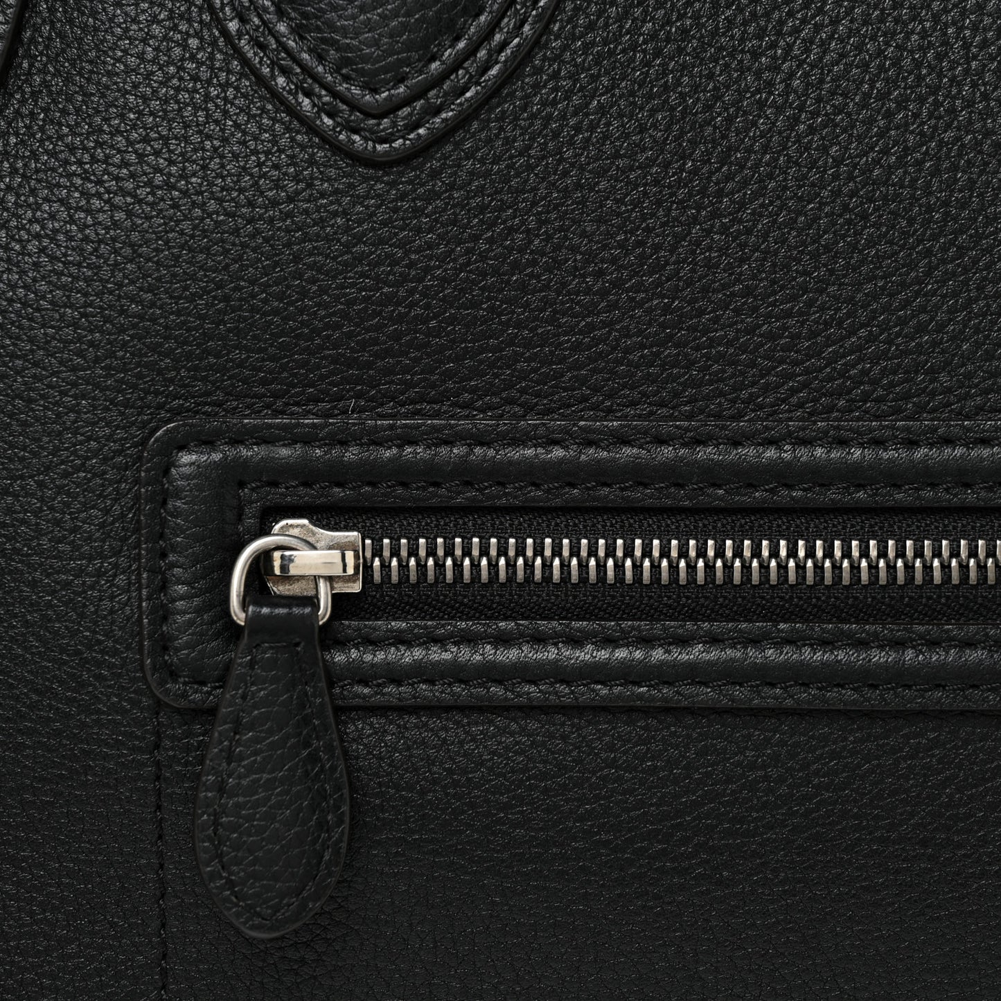 Drummed Calfskin Mini Luggage Black