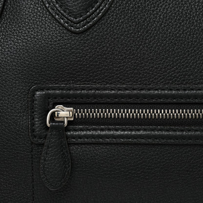 Celine Drummed Calfskin Mini Luggage Black 7 of 13